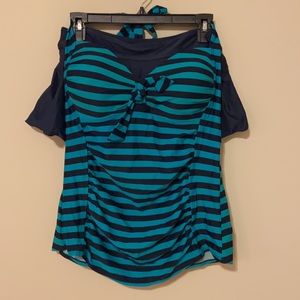 EUC Merona Striped Tankini Set (M/L)